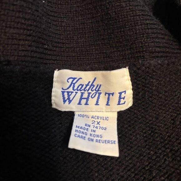 KATHY WHITE Open Black Color Cardigan with Pockets (2x) - Picture 10 of 16